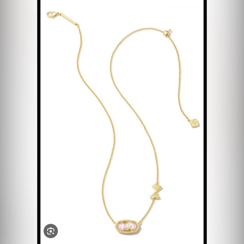 Kendra Scott x Love Shack Fancy Pink Floral Elisa Necklace